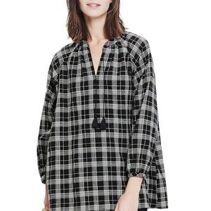 Madewell Camelia Tassel Top in Dorian Plaid Size XS
